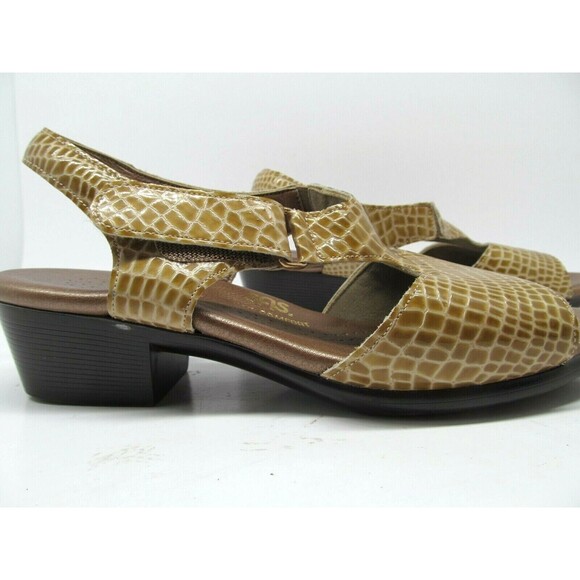 SAS Suntimer  Tri-Pad Comfort  T-Strap Brown Croc Print Sandals US 9 - Picture 7 of 7